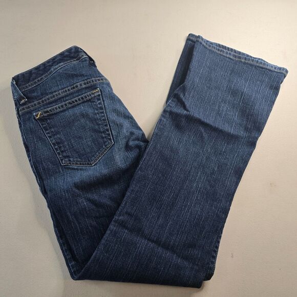 Eddie Bauer Jeans Women's 2 Regular Fit Blue Dark Wash Straight - Picture 11 of 16